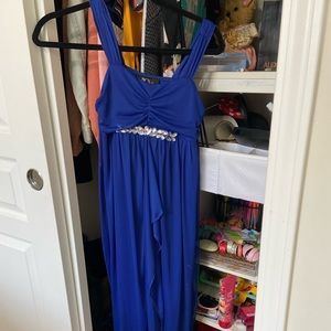 Girls 14 royal blue formal dress